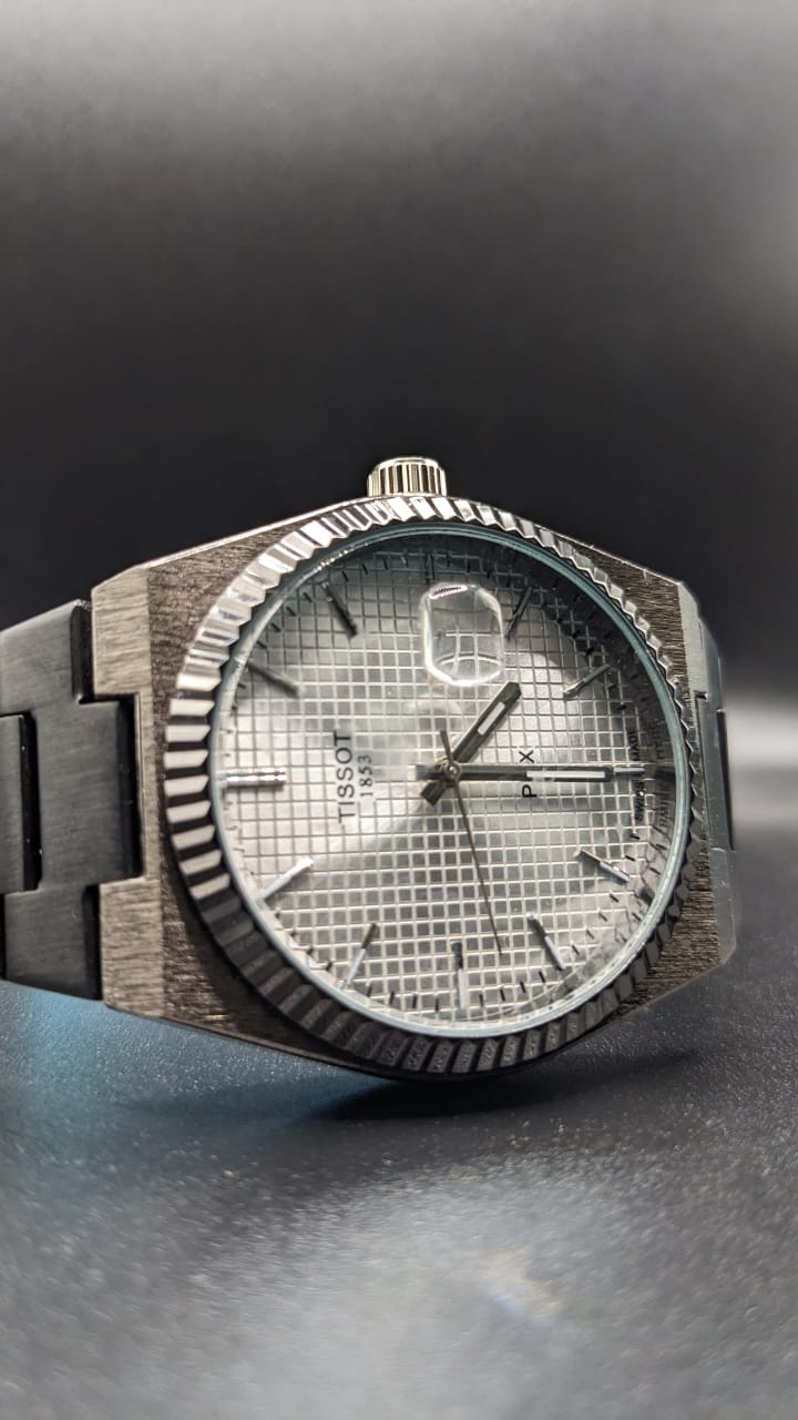 PRX Silver Dial Metal Strap Watch + Free Aluminum Steel Chain